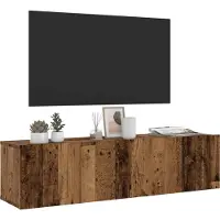 Prolenta Maison Exclusive - Meuble TV aspect bois ancien 120x30x30 cm Matériau dérivé du bois