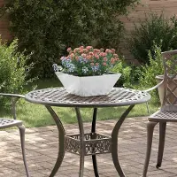 Prolenta Maison Exclusive - Ensemble de 5 pots de jardin, argentés, 35 x 35 x 15 cm