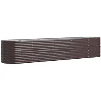 Syfax Lit surélevé de jardin Acier galvanisé marron