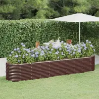 Prolenta Maison Exclusive - Lit surélevé de jardin Acier galvanisé marron