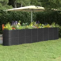 Prolenta Maison Exclusive - Lit surélevé de jardin Acier galvanisé Anthracite