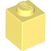 LEGO 50 pièces , pièces n° 3005 en jaune clair (Bright Light Yellow)