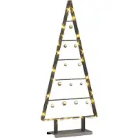 Syfax Arbre de Noël en métal avec support Noir 90 cm Acier