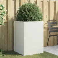 Prolenta Maison Exclusive - Bac à plantes blanc 52x48x75 cm en acier