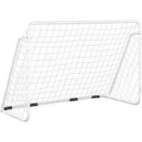 Syfax But de football avec filet Blanc 180x90x120 cm Acier