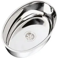Osculati Evier ovale en acier inox, poli miroir 240x375 mm , 1 pièce