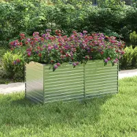 Prolenta Maison Exclusive - Lit surélevé de jardin 160x80x77 cm Acier galvanisé Argenté