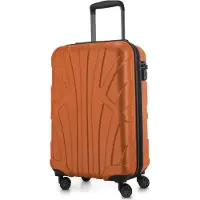 Suitline - bagage à main léger 55x35x20 cm trolley avion 34 L bagage à bord valise à main légère valise de bord 4 roulettes bagage cabine Hand Luggage TSA ,Orange