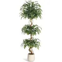 StarTech.com Ficus - Arbre artificiel - 180 cm - Tronc courbé - Plastique - Plante artificielle - Pour l'extérieur - Bleu saphir profond