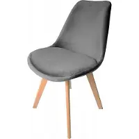 Ekspand | Chaise en velours WF1058 - Gris - Design moderne - Ergonomique et confortable
