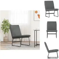 vidaXL Fauteuil lounge gris foncé 52x75x76 cm Tissu - Fauteuil