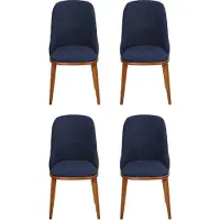 Xl Moebel Gmbh Stilvolle Blaue Esszimmerstühle Designer Holzgestell Moderner Küchenstuhl