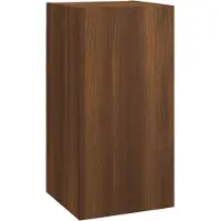 Syfax Armoire TV marron aspect chêne 30,5x30x60 cm Matériau dérivé du bois
