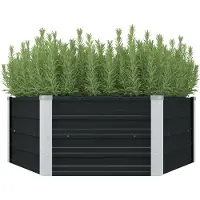 Syfax Jardinière surélevée Anthracite 129x129x45 cm Acier galvanisé