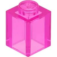 LEGO 50 pièces , pièce c. 3005 en rose foncé trans (rose foncé trans)