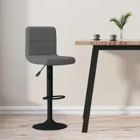 Prolenta Maison Exclusive - Tabouret de bar en velours gris foncé