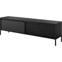 Furnlux Classic FURNLUX Table de télévision Sensation Noir 187cm / Couleur principale : Noir / Dimensions : 187 x 53 x 39 cm