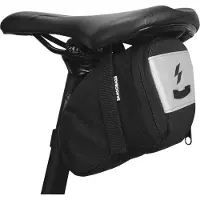 Sahoo 132003 Sacoche de selle sous le siège du vélo avec fermeture éclair 1L noir