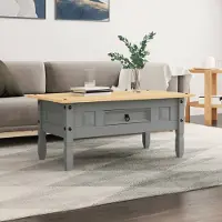 Prolenta Maison Exclusive - Table basse Pin mexicain Gamme Corona Gris 100x55x44 cm
