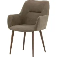 Furnlux Classic FURNLUX Chaise de salle à manger Tomorrow Dark Green Und Walnut 60cm / Hauptfarbe : Grün / Abmessungen : 60 x 62 x 90 cm