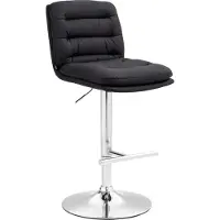CLP Chaise de bar Damar - tissu, structure chromée - gris