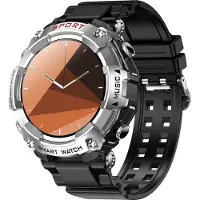 Andoer T96 Smartwatch à écran tactile de 1,52 pouce + oreillette Bluetooth sans fil, BT5.0 | IP67 étanche | Surveillance de la santé | Modes sportifs multiples, Argent