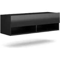 Vivaldi "Derby" Armoire TV suspendue avec étagères pour téléviseur, de couleur noire, 100 x 32,5 x 31,5 cm