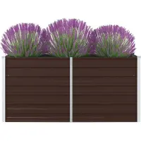 Prolenta Maison Exclusive - Potager surélevé 160 x 80 x 45 cm Acier galvanisé Marron