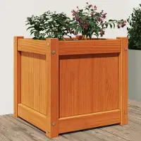 Prolenta Maison Exclusive - Bac à plantes brun ciré 40x40x40 cm Bois massif Pin