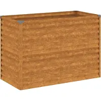 Syfax Jardinière surélevée 100x50x69 cm Acier Corten