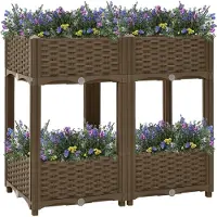 Prolenta Maison Exclusive - Potager surélevé 80 x 40 x 71 cm en polypropylène