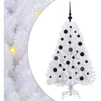 Syfax Sapin de Noël Artificiel à Branches Articulées Blanc 120 cm