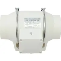 StarTech.com Ventilateur tubulaire - Ventilateur d'extraction pour conduit - Diamètre 9,5 cm - Fonctionnement silencieux - Montage mural ou sur conduit - Prise UE - Plastique PP - Beige