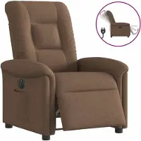 Syfax Fauteuil inclinable électrique Marron Tissu