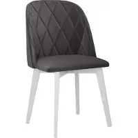 Mirjan 24 Chaise de salle à manger rembourrée AFTON 6 - blanc / anthracite