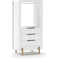 Furnlux Classic FURNLUX Portemanteau pour enfants Smile Blanc 88cm / Couleur principale : Blanc / Dimensions : 88 x 57 x 180 cm