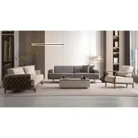 AEA Modernr Helle Sofagarnitur 3+3+1 Set Designer Wohnzimmer Sitzer 3tlg