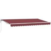 Syfax Cadre d'auvent Bordeaux 350 x 200 cm