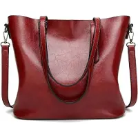 Sonstiges Sac à main fourre-tout en cuirPolyuréthanerouge pour femme avec bandoulière