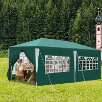 Yakimz Pavillon Gartenzelt - Pavillon de jardin, tente à bière pour les marchés et les fêtes, idéal pour les mariages Vert 3x6m