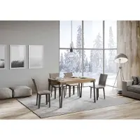 Itamoby - Table extensible 130/234x90 cm Rio chêne nature pieds anthracite