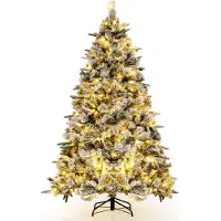 Northix Sapin de Noël artificiel de 180 cm avec neige et 250 LED
