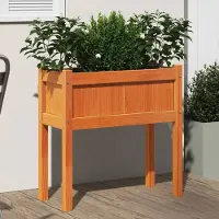 Prolenta Maison Exclusive - Bac à plantes avec pieds brun cire 70x31x70 cm Bois massif Pin