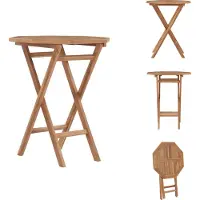 vidaXL Table de jardin pliante 60×60×75 cm Teck massif - Tables de jardin
