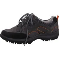 Waldlaufer Chaussures de randonnée pour femmes , modèle Holly, lacets, couleur noire, style décontracté