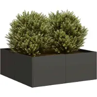Prolenta Maison Exclusive - Bac à plantes noir 80x80x30 cm en acier