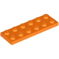 LEGO 2x6 plaque 3795 - 100 pièces orange