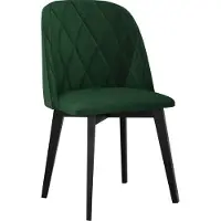 Mirjan 24 Chaise de salle à manger rembourrée AFTON 6 - noir / vert