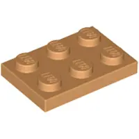 LEGO 2x3 plaques 3021 - 100 pièces Nougat moyen