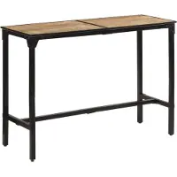 Syfax Table de bar 150x55x107 cm bois de manguier massif brut